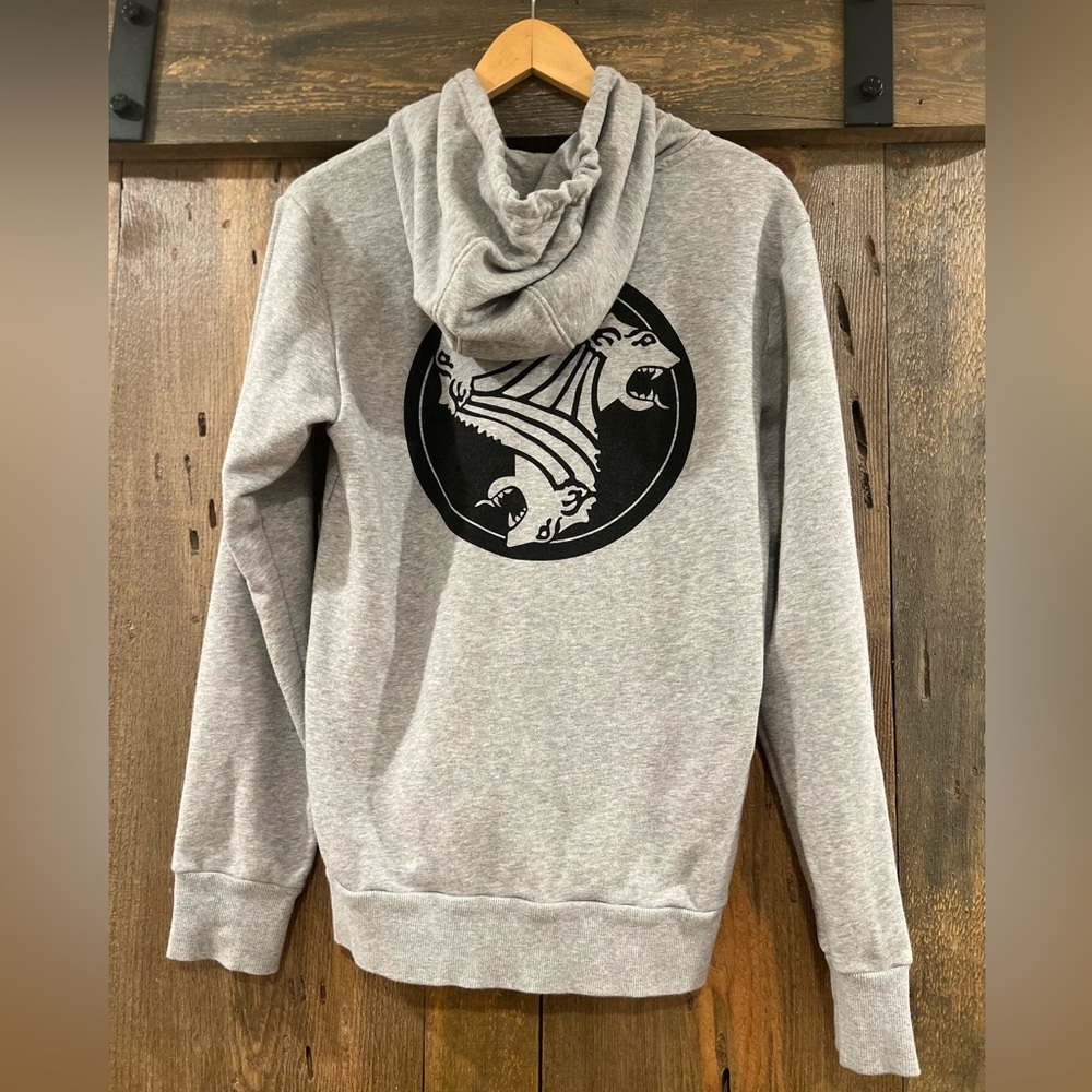 Adidas Hoodie Adult Small Gray Tango Entrusco Full Zip Sweatshirt Dragon Mens